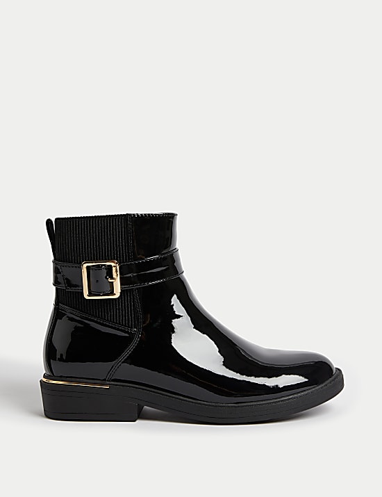 Kids' Patent Freshfeet&trade; Ankle Boots (1 Large - 6 Large)