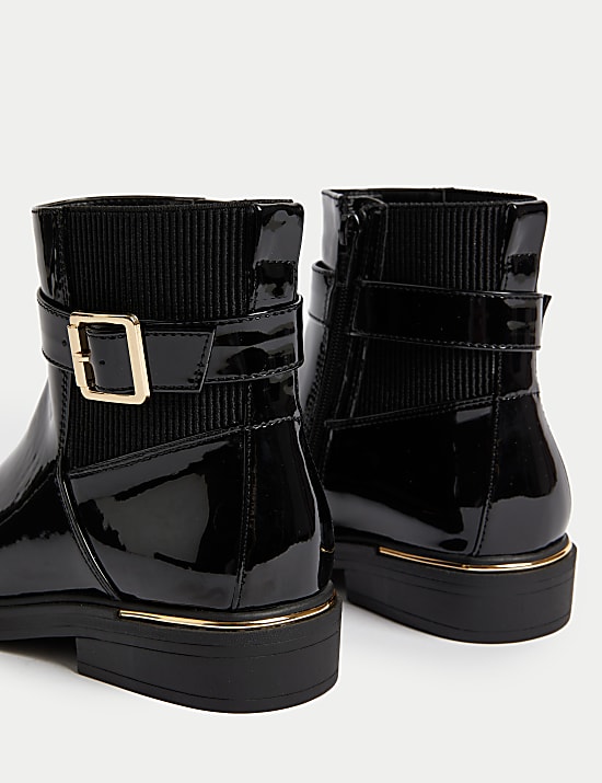 Kids' Patent Freshfeet&trade; Ankle Boots (1 Large - 6 Large)