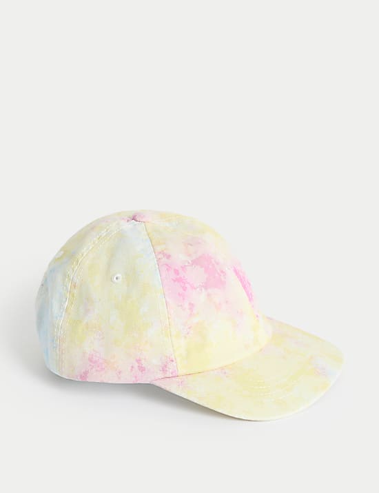 Kinder-Baseballkappe aus reiner Baumwolle mit Tie-Dye-Muster (3–13 J.)