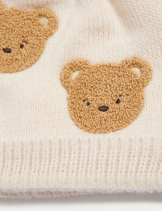 Kids' 2pc Spencer Bear&trade; Hat & Mittens Set (0-3 Yrs)