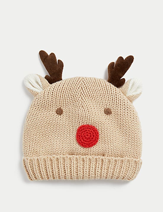Kids' Reindeer Winter Hat (0-3 Yrs)
