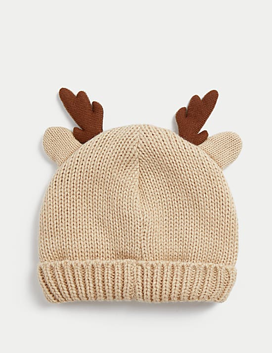 Kids' Reindeer Winter Hat (0-3 Yrs)