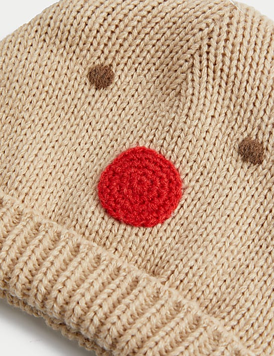 Kids' Reindeer Winter Hat (0-3 Yrs)