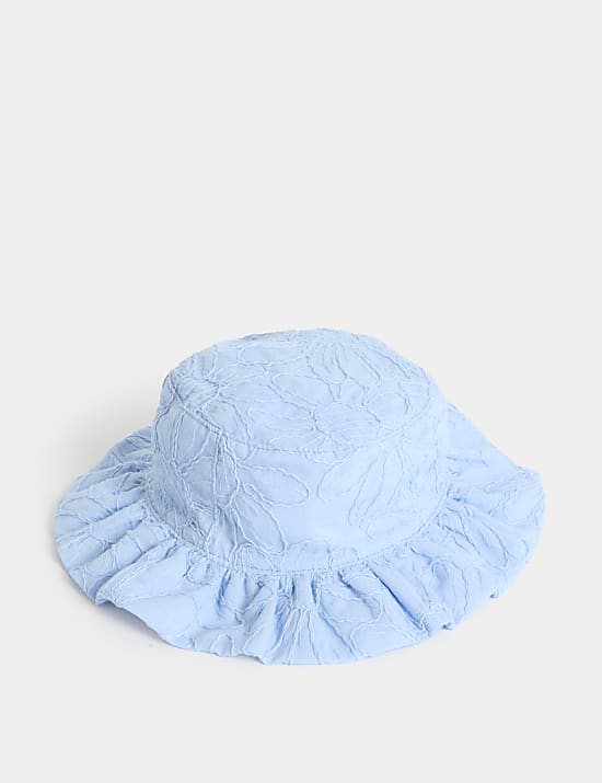 Kids' Cotton Rich Embroidered Sun Hat (0-36 Mths)