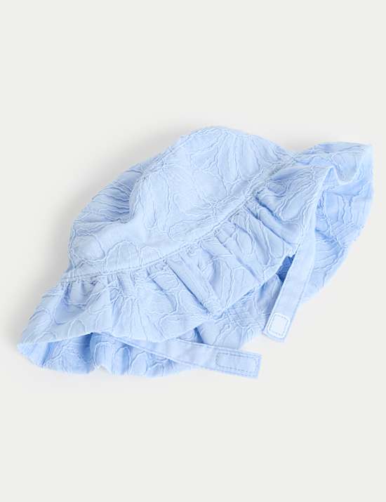 Dětský vyšívaný klobouk proti slunci, s vysokým podílem bavlny (0–3 roky)