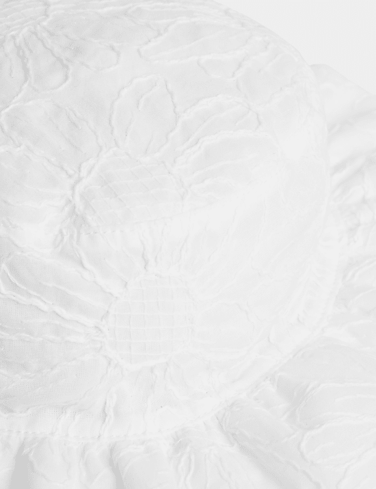 Chapeau de soleil enfant en coton brodé (jusqu’au 3 ans)