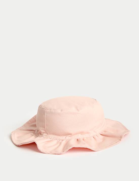 Kids' Pure Cotton Frill Sun Hat (0-3 Yrs)