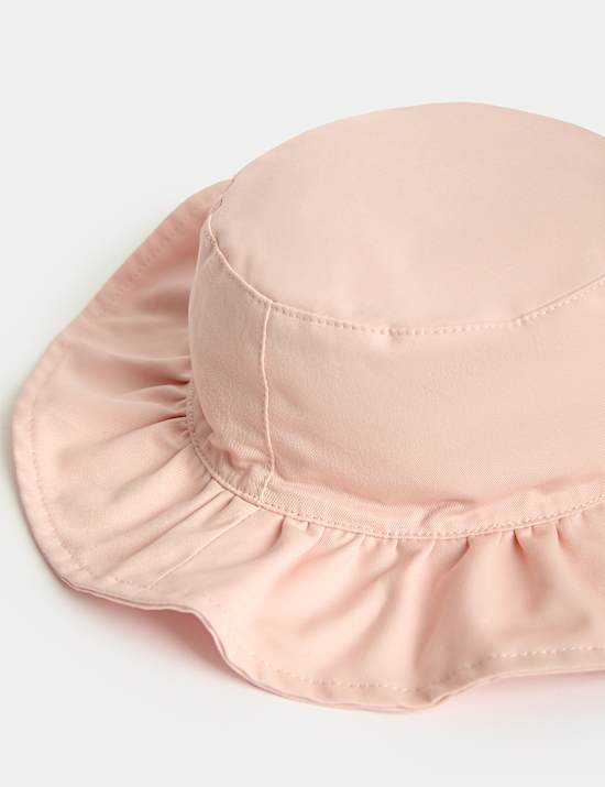 Kids' Pure Cotton Frill Sun Hat (0-3 Yrs)