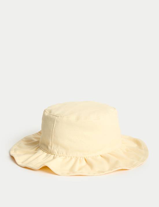 Kids' Pure Cotton Frill Sun Hat (0-3 Yrs)