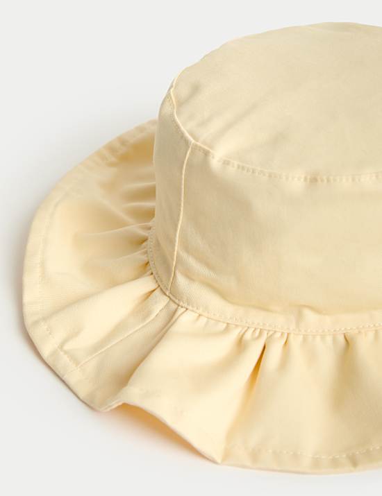 Kids' Pure Cotton Frill Sun Hat (0-3 Yrs)