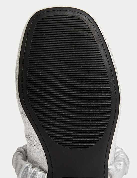 Kids' Ruched Strap Ballet Pumps (4 Small - 6 Large)