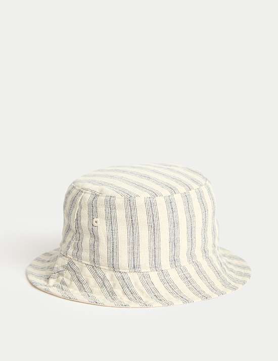 Kids' Pure Cotton Striped Sun Hat (0-3 Yrs)