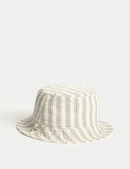 Kids' Pure Cotton Striped Sun Hat (0-3 Yrs)
