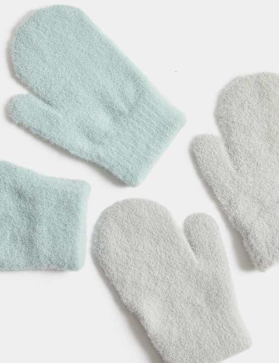 Baby 2pk Ribbed Mittens