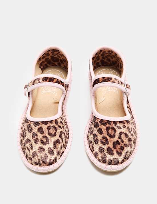 Ballerines enfant &agrave; imprim&eacute; animal et semelle surpiqu&eacute;e (du 20,5 au 34,5)