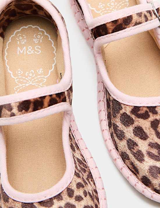 Ballerines enfant &agrave; imprim&eacute; animal et semelle surpiqu&eacute;e (du 20,5 au 34,5)