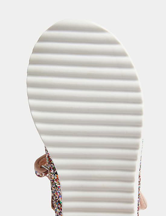 Chaussures Mary Jane pour enfants à paillettes et bande auto-agrippante (du 20 au 35)