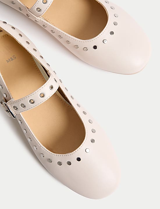 Kids' Studded Ballet Pumps (10 Small - 6 Large)