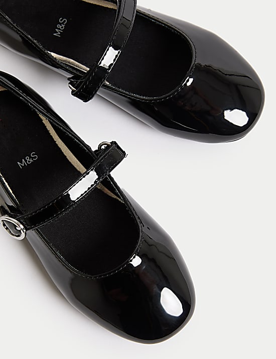 Kids' Patent Ballet Pump Shoes (4 Small - 2 Large)