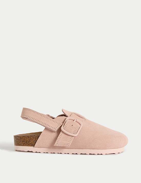 Kids' Suede Riptape Slip-on Clogs (4 Small - 2 Large)