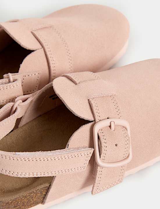 Kids Suede Riptape Clogs (4 Small - 2 Large)