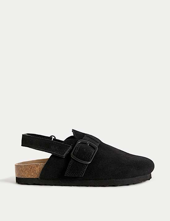Kids' Suede Riptape Slip-on Clogs (4 Small - 2 Large)
