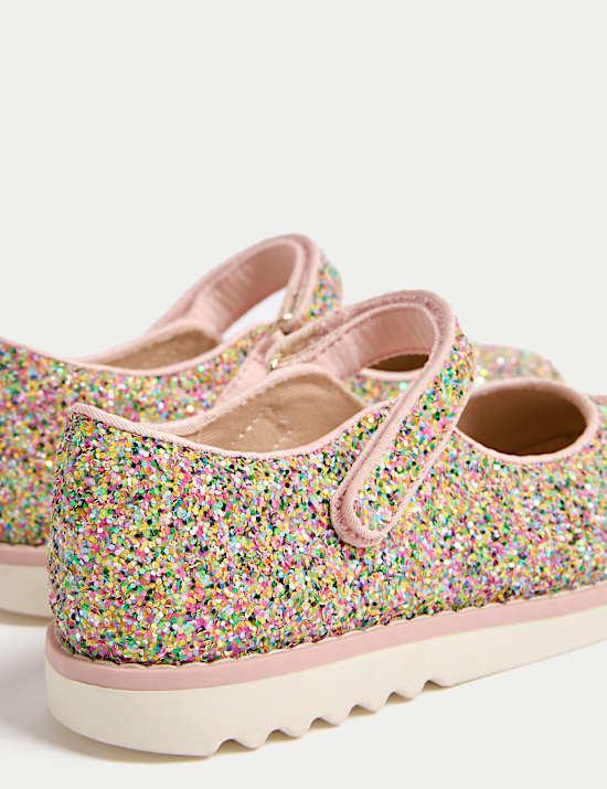Kids' Glitter Mary Jane Shoes (4 Small - 2 Large)