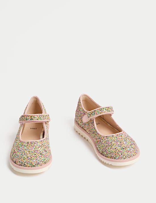 Kids' Glitter Mary Jane Shoes (4 Small - 2 Large)