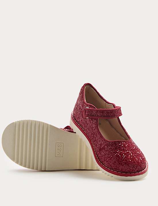 Kids' Glitter Mary Jane Shoes (4 Small - 2 Large)