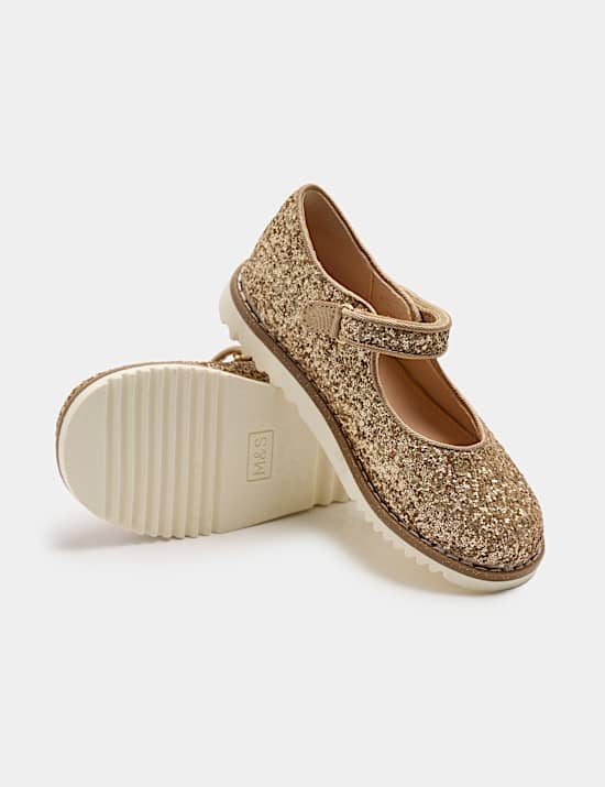 Kids' Glitter Mary Jane Shoes (4 Small - 2 Large)