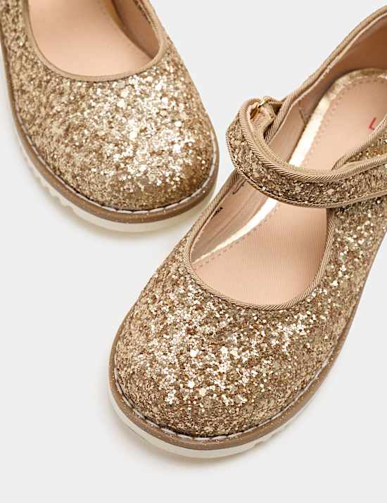 Kids' Glitter Mary Jane Shoes (4 Small - 2 Large)