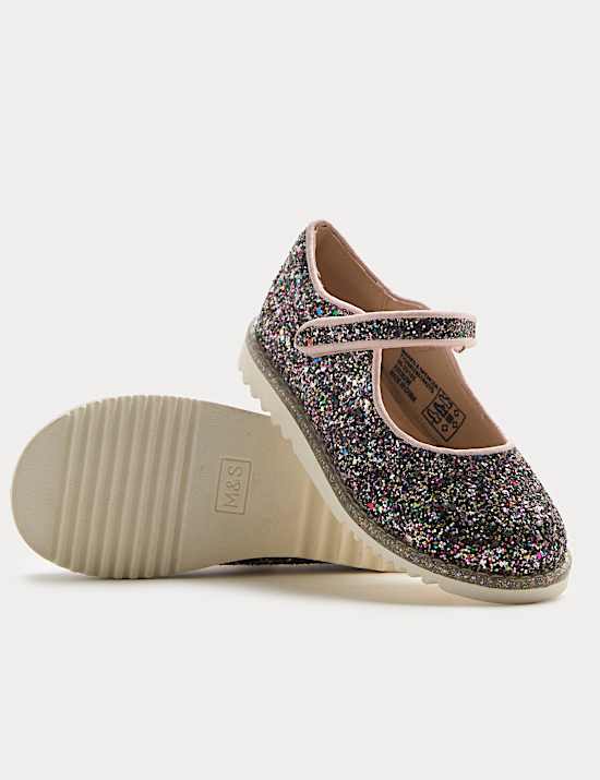 Kids' Glitter Mary Jane Shoes (4 Small - 2 Large)