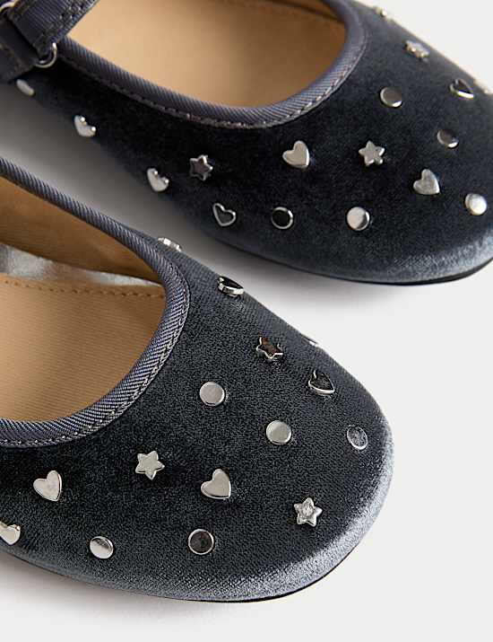 Παιδικές βελούδινες μπαλαρίνες με τρουκς (4 Small - 2 Large)