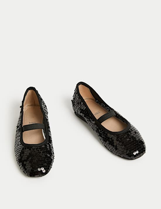 Kids' Sequin Ballet Pumps (4 Small - 2 Large)