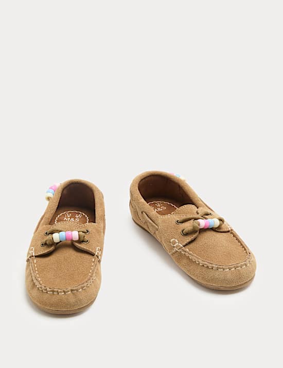 Kids' Suede Charm Boat Shoes (10 Small - 4 Large)