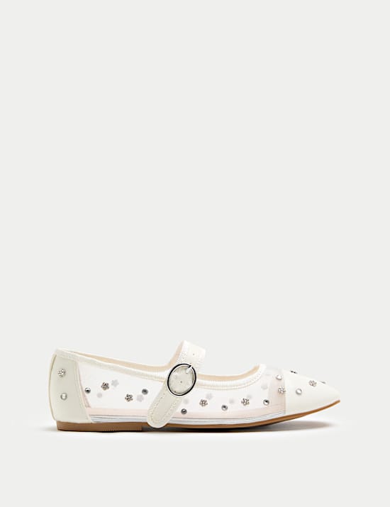 Kids' Diamanté Ballet Pumps (10 Small - 4 Large)