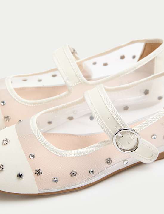 Kids' Diamanté Ballet Pumps (10 Small - 4 Large)