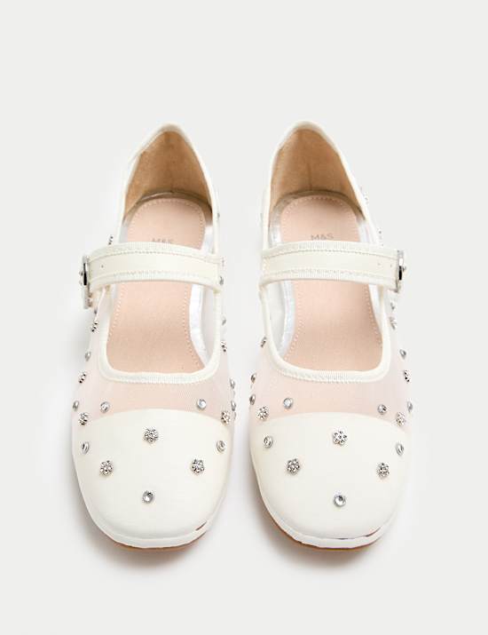 Kids' Diamanté Ballet Pumps (10 Small - 4 Large)