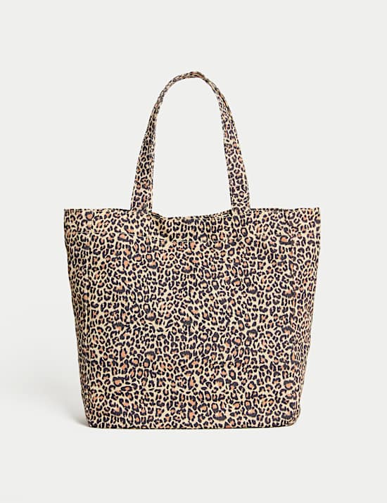 Sac fourre-tout enfant 100 % coton à motif léopard
