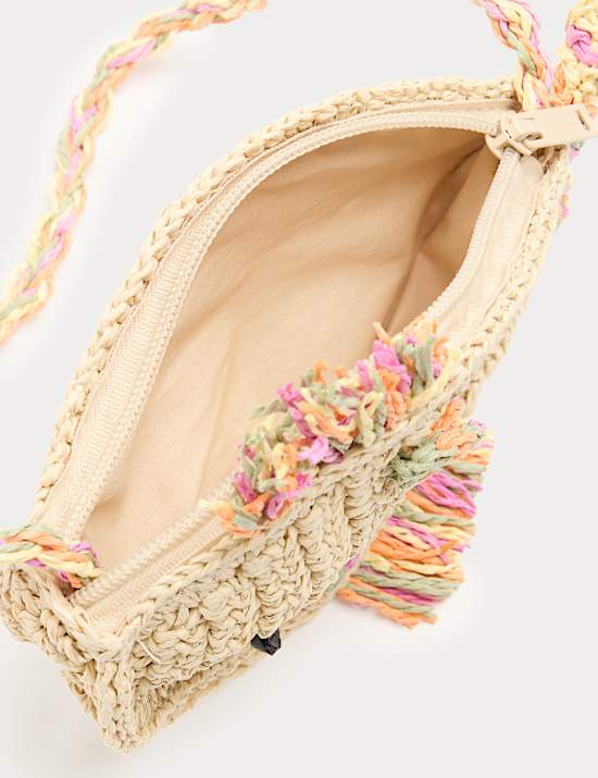 Kids' Raffia Fish Cross Body Bag