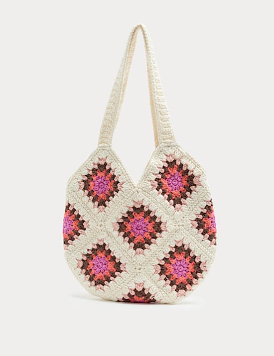 Kids' Pure Cotton Crochet Tote Bag
