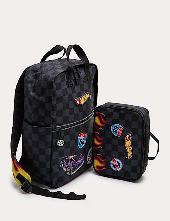 Pack de 2 piezas de Hot Wheels&trade; con mochila y caja de almuerzo