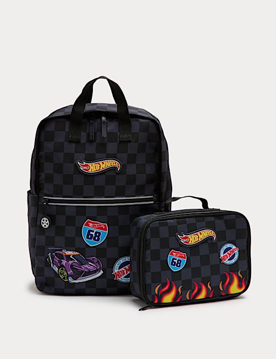 Pack de 2 piezas de Hot Wheels&trade; con mochila y caja de almuerzo