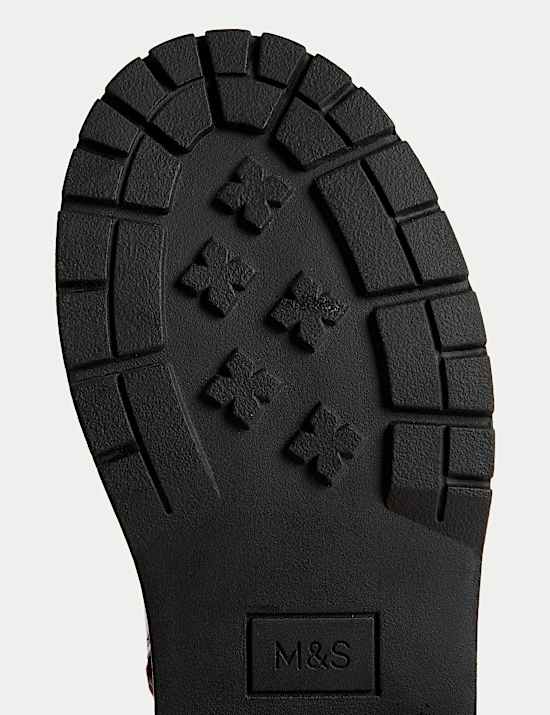 Kids' Lace Up Patent Boots (4 Small - 6 Large)