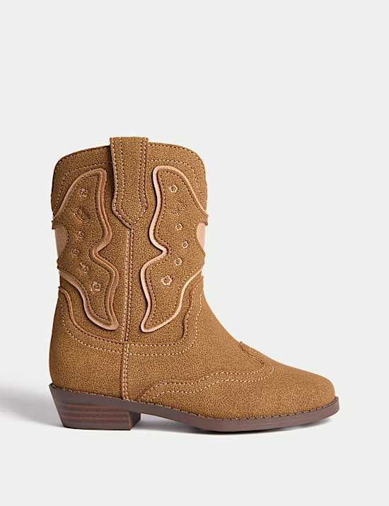 Botas infantiles a media pierna de ante (4 pequeño - 6 grande)