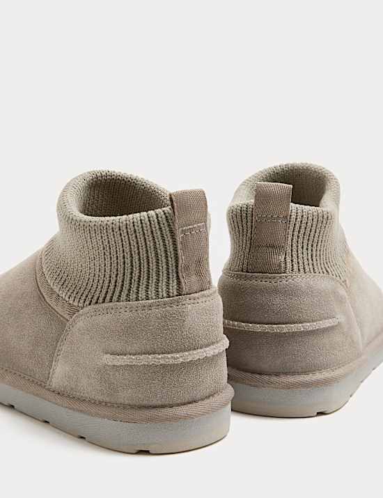 Stiefeletten zum Drüberstreifen aus Wildleder für Kinder (20,5–39,5)