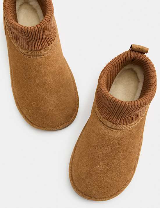 Kids' Suede Pull-On Ankle Boots (4 Small - 6 Large)