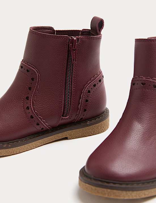 Chelsea-Stiefel aus Leder für Kinder (20,5–34,5)