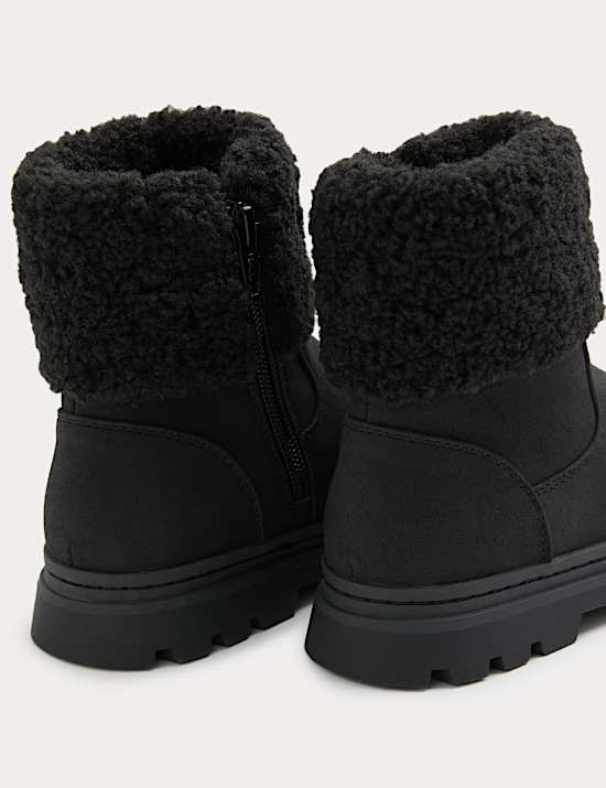 Manschettenstiefeletten aus Borg für Kinder (20,5–34,5)