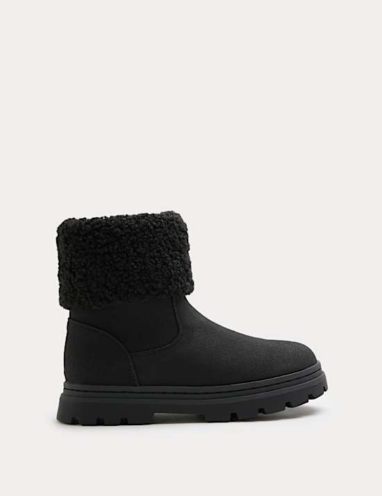 Manschettenstiefeletten aus Borg für Kinder (20,5–34,5)